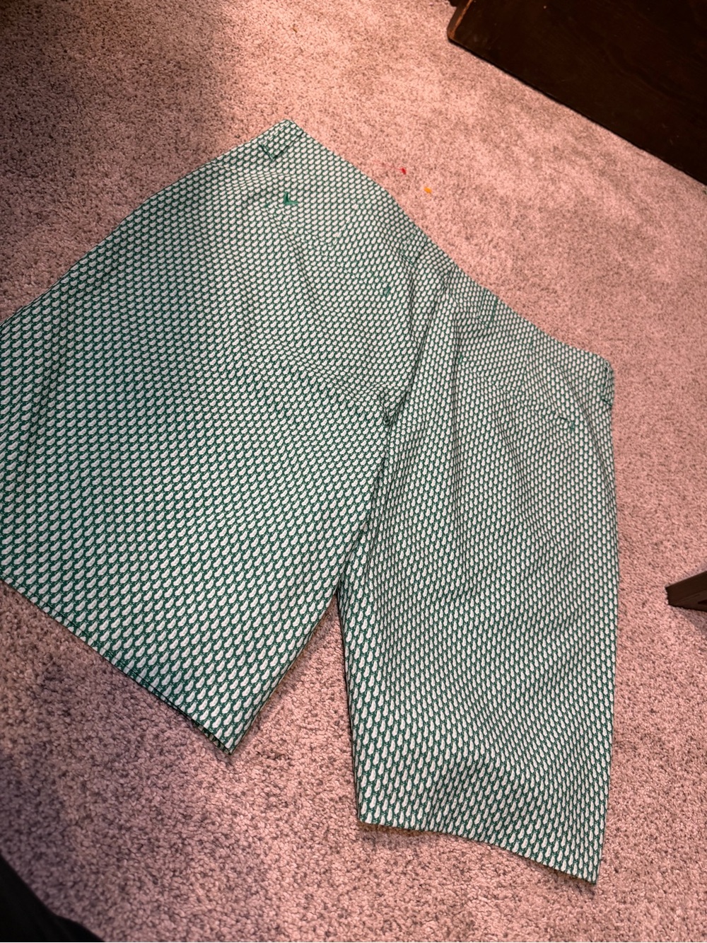 Callaway Green Patterned Chino Shorts